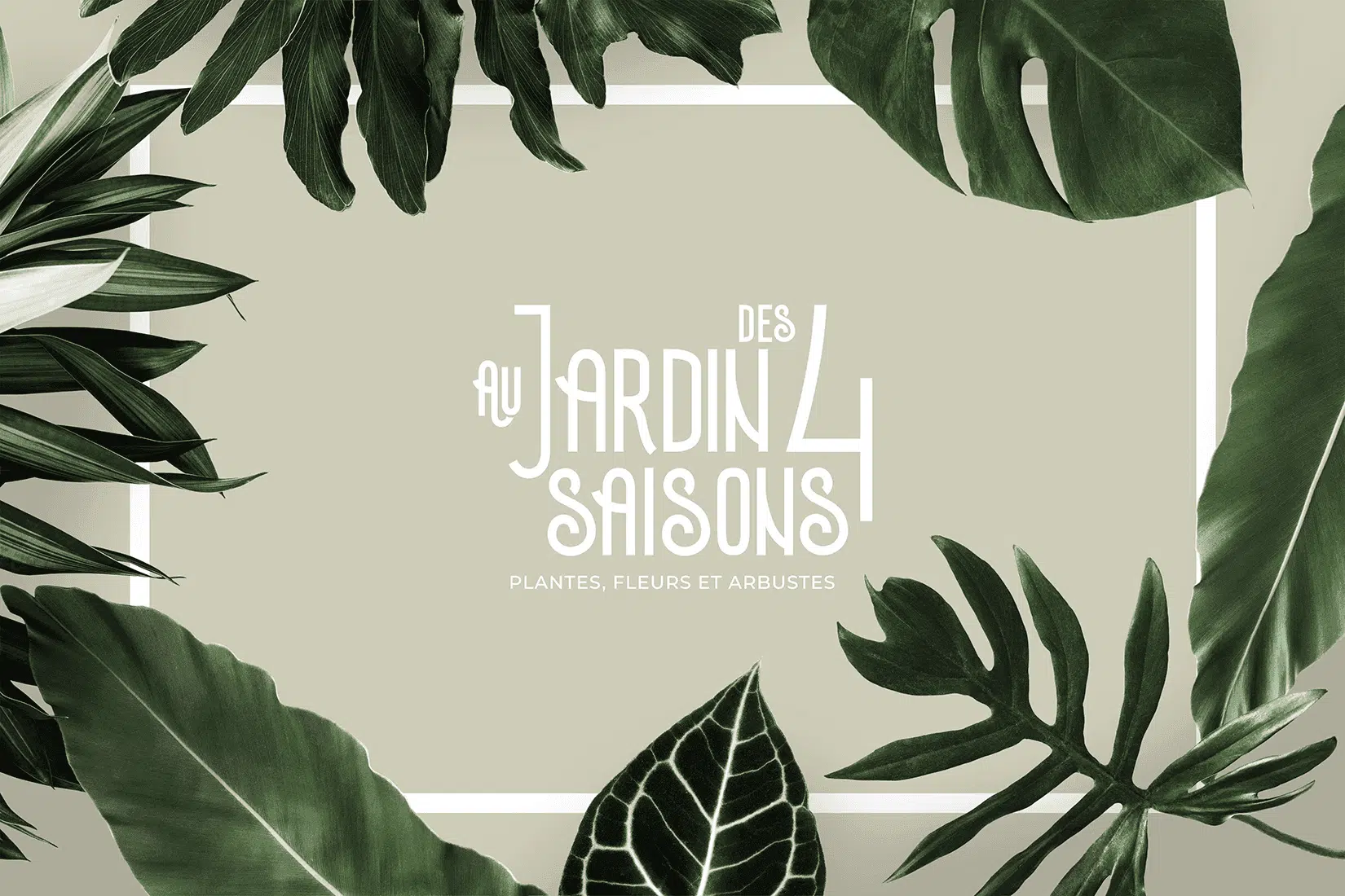mockup et logo client Au jardin des 4 saisons agence de communication