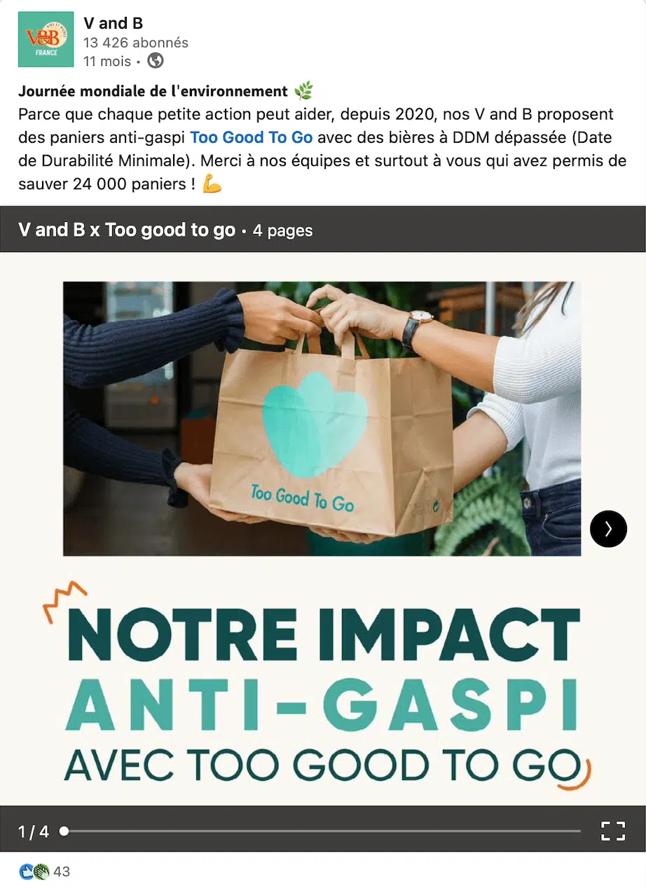 Publication anti-gasps too good to go - impact environnement