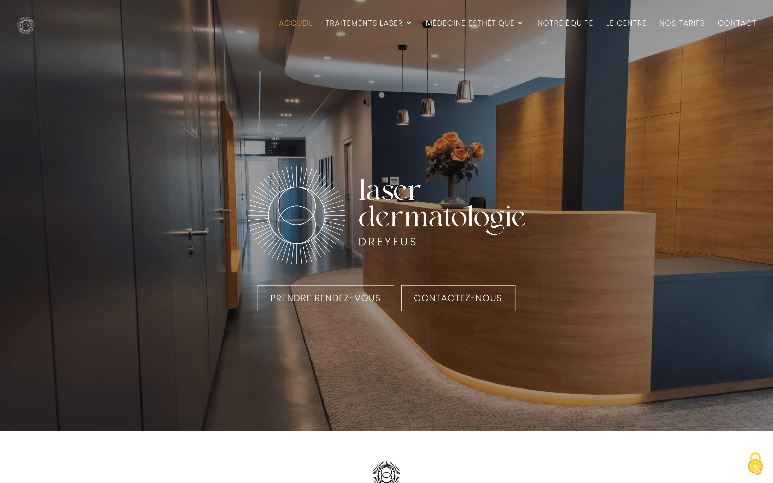 création d'un site web en agence pour un client : site web du centre dermatologique laser Dreyfus à colmar